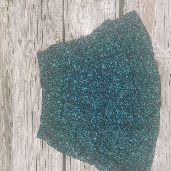 J. Crew Green Flower pattern Mini Skirt - Picture 2 of 4